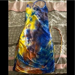 Multicolored tight mini dress